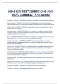 Package deal for NIMS ICS TEST(QUESTIONS AND 100% CORRECT ANSWERS)