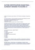 ILETSB CERTIFICATION EXAM FINAL ALREADY GRADED TO SCORE A&plus;