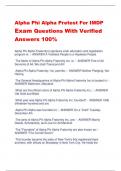 Alpha Phi Alpha Pretest For IMDP Exam Questions With Verified  Answers 100&percnt;