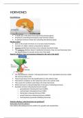 Summary of the endocrine system and hormones