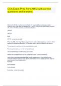 CCA Exam Prep from AHIM with correct questions and answers&period;