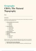 Natural Topography PST Geography 