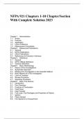 NFPA 921 Chapters 1-10 Chapter/Section With Complete Solution 2023