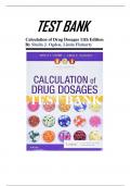 Test Bank For Calculation of Drug Dosages 11th Edition by Sheila J. Ogden, Linda Fluharty Chapter 1-19 | Complete Guide A +