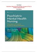Test Bank For Psychiatric Mental Health Nursing: Concepts of Care in Evidence-Based Practice 9th Edition By Mary C. Townsend, Karyn I. Morgan |All Chapters,  Year-2023/2024|