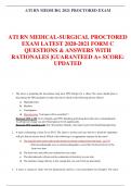 ATI RN MEDICAL-SURGICAL PROCTORED  EXAM LATEST 2020-2021 FORM C  QUESTIONS & ANSWERS WITH  RATIONALES &vert;GUARANTEED A&plus; SCORE&colon;  UPDATED