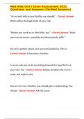 Med Aide Unit I Exam Assessment 2023 Questions and Answers &lpar;Verified Answers&rpar;