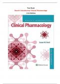 Test Bank For Roach’s Introductory Clinical Pharmacology 11th Edition By Susan M. Ford |All Chapters,  Year-2023/2024|