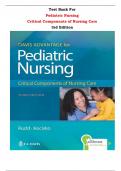 Test Bank For Pediatric Nursing Critical Components of Nursing Care 3rd Edition By Kathryn Rudd, Diane Kocisko |All Chapters,  Year-2023/2024|