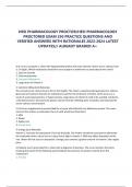 HESI PHARMACOLOGY PROCTOR&sol;HESI PHARMACOLOGY PROCTORED EXAM 250 PRACTICE QUESTIONS AND VERIFIED ANSWERS WITH RATIONALES 2022-2024 LATEST UPDATES&sol;&sol; ALREADY GRADED A&plus;