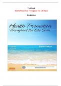 Test Bank For Health Promotion Throughout the Life Span   8th Edition By Carole Lium Edelman, Carol Lynn Mandle, Elizabeth C. Kudzma |All Chapters,  Year-2023/2024|
