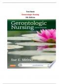 Test Bank For Gerontologic Nursing  5th Edition By Sue E. Meiner |All Chapters,  Year-2023/2024|