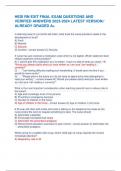 HESI RN EXIT FINAL EXAM QUESTIONS AND VERIFIED ANSWERS 2023-2024 LATEST VERSION&sol;&sol; ALREADY GRADED A&plus;  