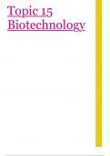 Topic 15 Biotechnology