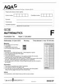AQA GCSE MATHEMATICS Foundation Tier Paper 3 Calculator QP 2023