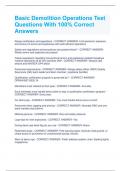 Basic Demolition Operations Test  Questions With 100&percnt; Correct  Answers