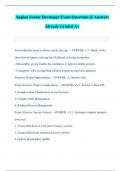 Appian Senior Developer Exam Questions and Answers Already Graded A+
