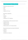 First Assistant Study Guide 271 Questions with 100&percnt; Correct Answers &vert; Verified &vert; Latest Update&vert;66 Pages