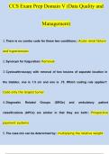 CCS Exam Prep Domain V &lpar;Data Quality and Management&rpar; Questions and Answers Updated &lpar;2023 &sol; 2024&rpar; &lpar;Verified Answers&rpar;