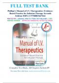 Phillips's Manual of I&period;V&period; Therapeutics&colon; Evidence-Based Practice for Infusion Therapy 7th Edition by Lisa Gorski Test Bank