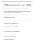 PPS Exam Questions & Answers 2023-24