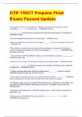 CTR 156CT Propane Final  Exam| Passed Update