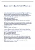  Labor Exam 3 Questions and Answers&period;