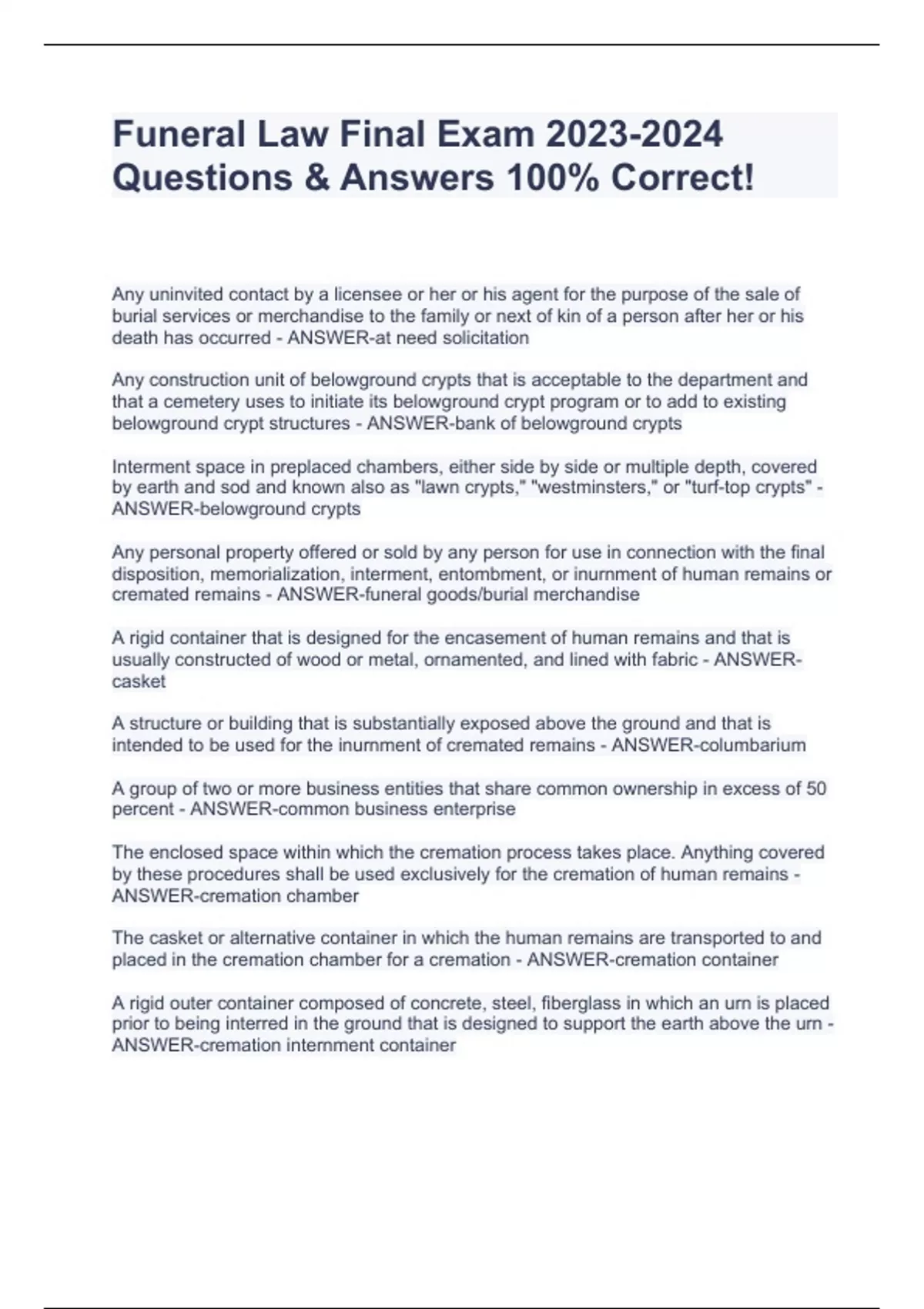 funeral-law-final-exam-questions-answers-100-correct-funeral-law