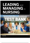 Test Bank Complete for Leading and Managing in Nursing 7th Edition 2024 Grade Booster