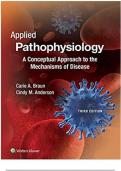 TEST BANK FOR APPLIED PATHOPHYSIOLOGY A CONCEPTUAL APPROACH TO THE MECHANISMS OF DISEASE - 3RD EDITION BRAUN QUESTIONS AND ANSWERS 2024