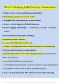 ISACA Studying CyberSecurity Fundamentals Questions and Answers Updated &lpar;2024&rpar; &lpar;Verified Answers&rpar;