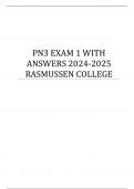PN3 EXAM 1 WITH ANSWERS 2024-2025 RASMUSSEN COLLEGE