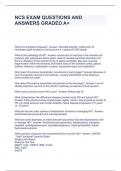 NCS EXAM QUESTIONS AND ANSWERS GRADED A&plus;