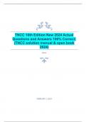 TNCC 10th Edition New 2024 Actual Questions and Answers 100% Correct;(TNCC solution manual & open book 2024)