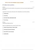 NR-443: | NR 443 RN COMMUNITY HEALTH NURSING TEST 4 QUESTIONS WITH 100% CORRECT ANSWERS| GRADED A+