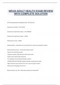 NR324 ADULT HEALTH EXAM REVIEW  WITH COMPLETE SOLUTION