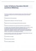  Labor & Delivery Saunders NCLEX questions 80Qw&sol;exp&period;