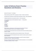 Labor & Delivery Exam Practice Questions and Answers&period;