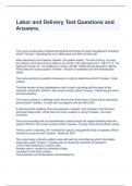 Labor and Delivery Test Questions and Answers&period;