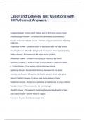 Labor and Delivery Test Questions with 100&percnt;Correct Answers&period;