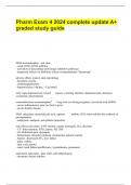 Pharm Exam 4 2024 complete update A+ graded study guide