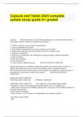 Capsule and Tablet 2024 complete update study guide A+ graded.