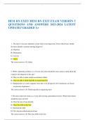 HESI RN EXIT/ HESI RN EXIT EXAM VERSION 5 QUESTIONS AND ANSWERS 2023-2024 LATEST UPDATE// GRADED A+