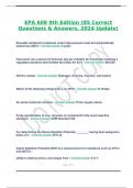 EPA 608 9th Edition &lpar;85 Correct Questions & Answers&comma; 2024 Update&rpar;&period;