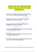 UPDATED EPA 608 QUIZLET &lpar;2023-2024&rpar; LATEST EXAM GRADED A&plus;&period;