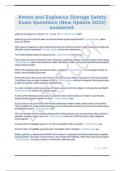 Ammo and Explosive Storage Safety Exam Questions &lpar;New Update 2024&rpar; answered&period;