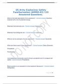 US Army Explosives Safety Familiarization &lpar;AMMO-63&rpar; 110 Answered Questions