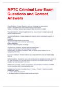 MPTC Criminal Law Exam Questions and Correct Answers