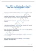 HVAC &lpar;EPA Certification Exam Section 608&rpar; 160 Questions with Correct Answers&period;