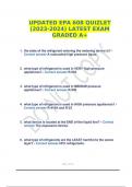 UPDATED EPA 608 QUIZLET &lpar;2023-2024&rpar; LATEST EXAM GRADED A&plus;
